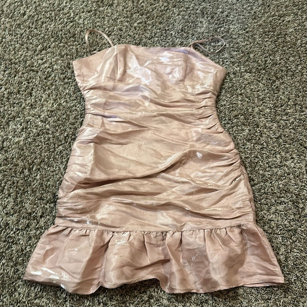 STORIA metallic mini dress